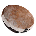 Cuscino rotondo in pelle di mucca, Ø60H10 cm