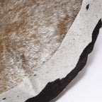 Cuscino rotondo in pelle di mucca, Ø60H10 cm