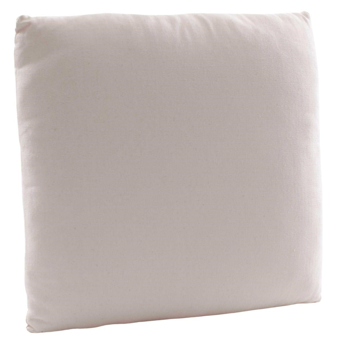 Cuscino in cotone ecrù sfoderabile, 55x55 cm