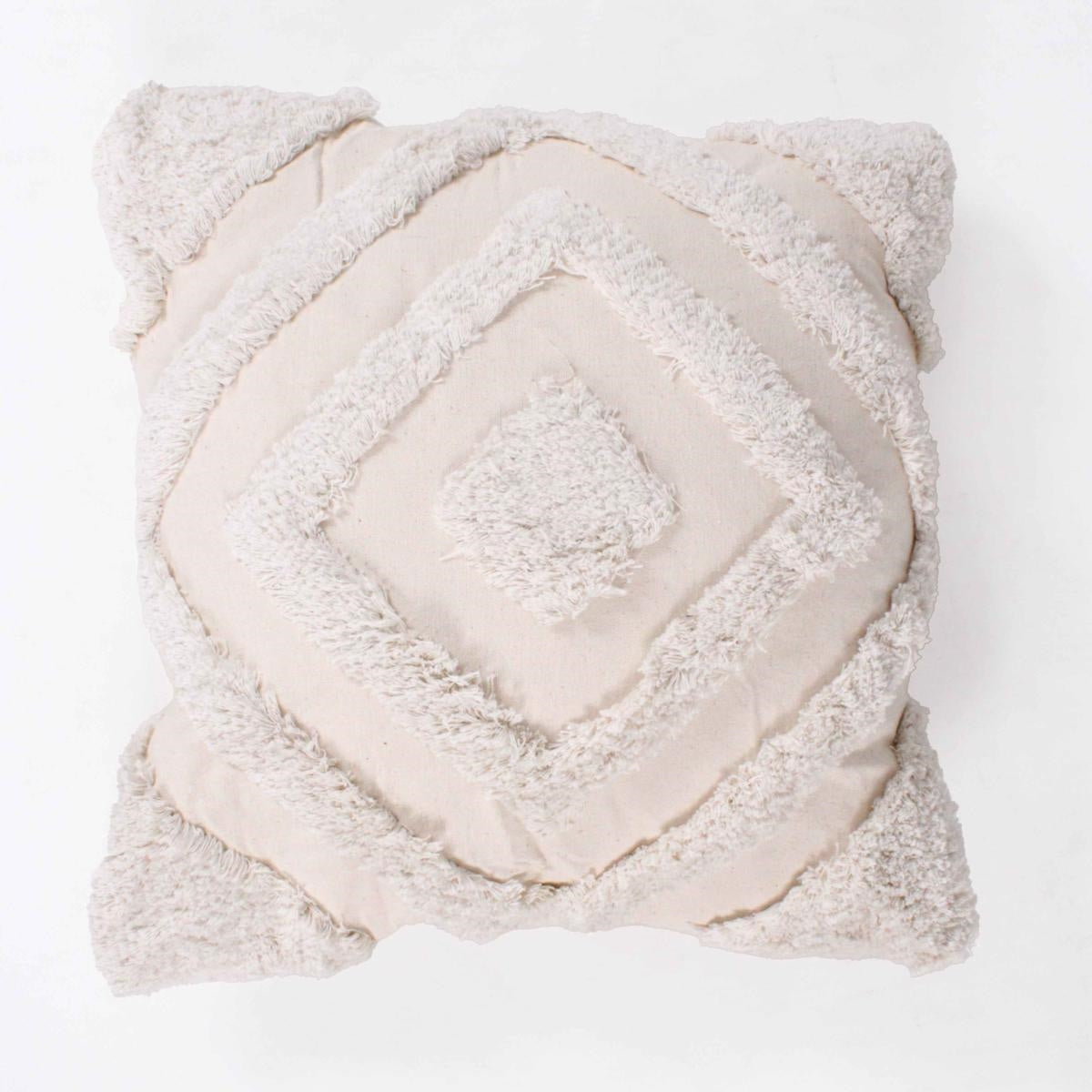 Cuscino quadrato in cotone a rombi (45x45 cm)