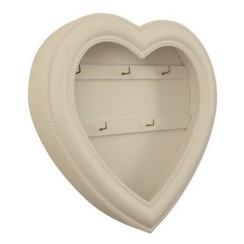 Portachiavi da parete a cuore bianco (kit da 3)