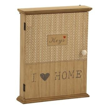 Portachiavi da parete in legno con scritta Home (kit da 3)