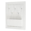 Porta chiavi da appendere legno bianco, 25,5x4,5x29,5 cm