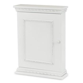 Porta chiavi da appendere legno bianco cm 22,5x6,5x30h