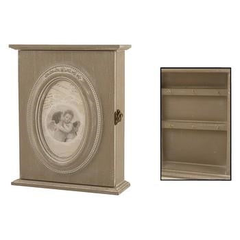 Portachiavi da parete in legno con angelo (kit da 3)