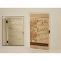 Portachiavi da parete in latta decoro Roses (kit da 10)