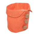 Coprivaso in juta arancione, Ø13H10 cm (kit da 10)