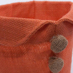 Coprivaso in juta arancione, Ø13H10 cm (kit da 10)