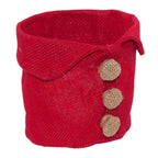 Coprivaso in juta rossa, Ø13H10 cm (kit da 10)