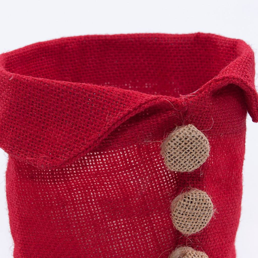 Coprivaso in juta rossa, Ø13H10 cm (kit da 10)