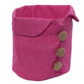 Coprivaso fucsia in juta, Ø15x12 cm