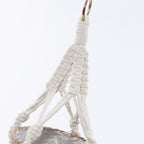 Portavaso pensile in corda con sostegno in cotone, Ø14H72 cm (kit da 3)
