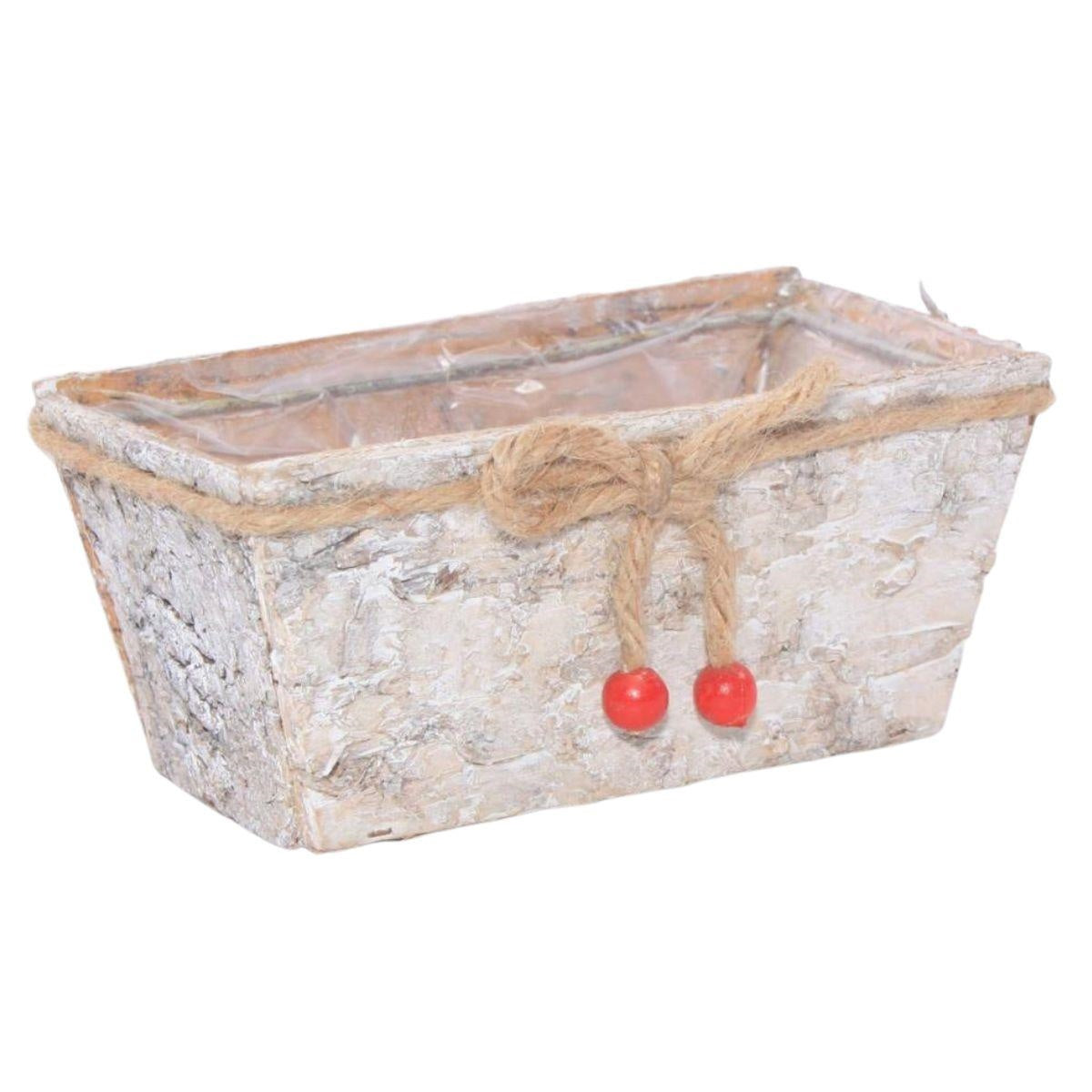 Vaschetta in corteccia e juta, 17,5x9H8 cm (kit da 10)