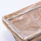Vaschetta in corteccia e juta, 17,5x9H8 cm (kit da 10)