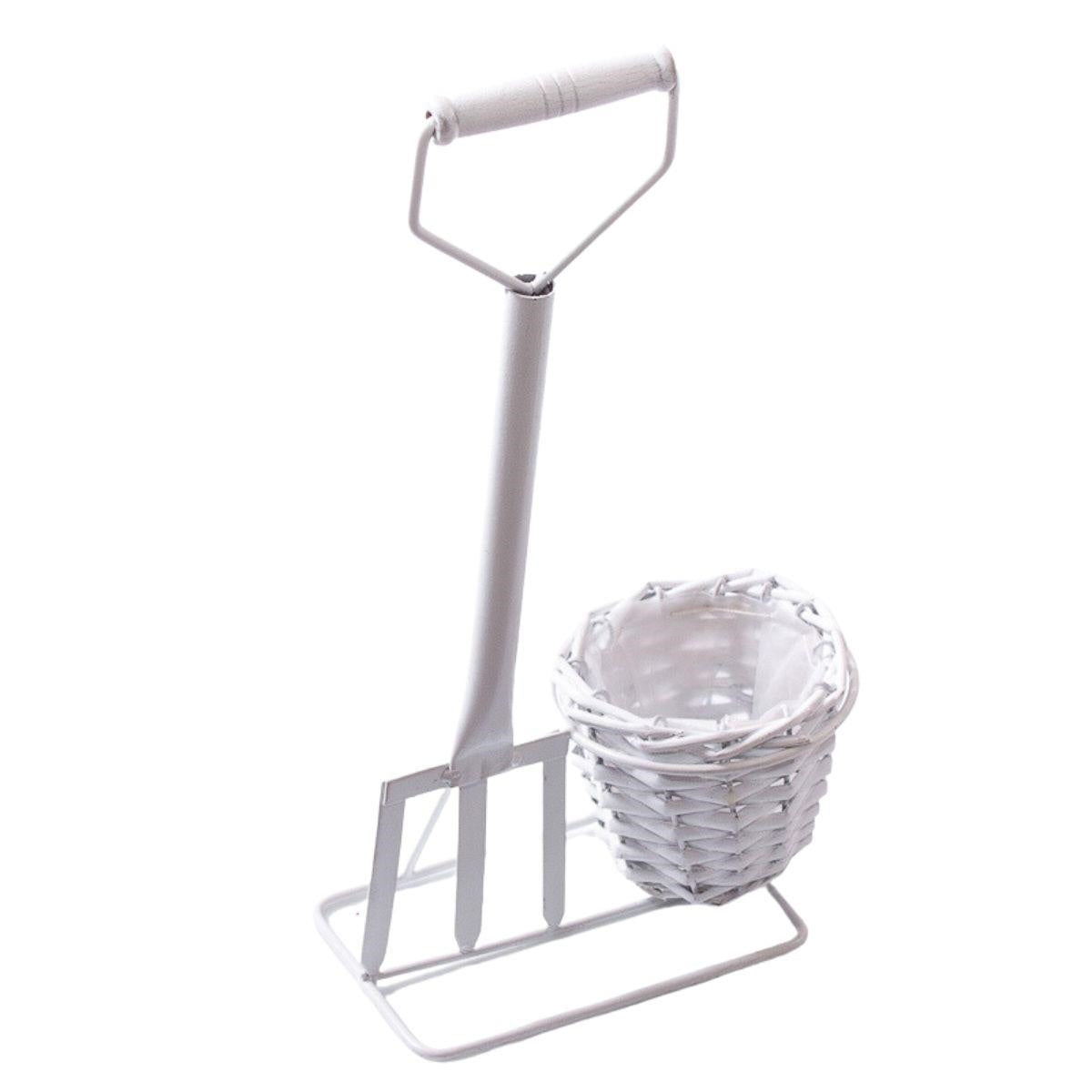 Portavaso in metallo bianco, 11H10 cm (kit da 10)