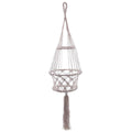 Portavaso pensile beige in cotone, Ø23H80 cm (kit da 3)