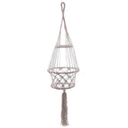 Portavaso pensile beige in cotone, Ø23H80 cm (kit da 3)