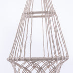 Portavaso pensile beige in cotone, Ø23H80 cm (kit da 3)