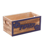 Portavaso viola in legno brunito Flowers, 21x11x9 cm (kit da 10)