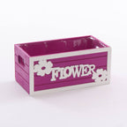 Portavaso fucsia in legno Flowers, 21x11H9 cm (kit da 10)
