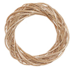 Corona decorativa in vimini bianco, Ø30H5,5 cm (kit da 3)