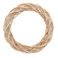 Corona decorativa in vimini bianco, Ø35H6,5 cm (kit da 3)