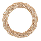 Corona decorativa in vimini bianco, Ø35H6,5 cm (kit da 3)