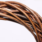 Corona decorativa in vimini naturale, Ø30H5,5 cm (kit da 3)