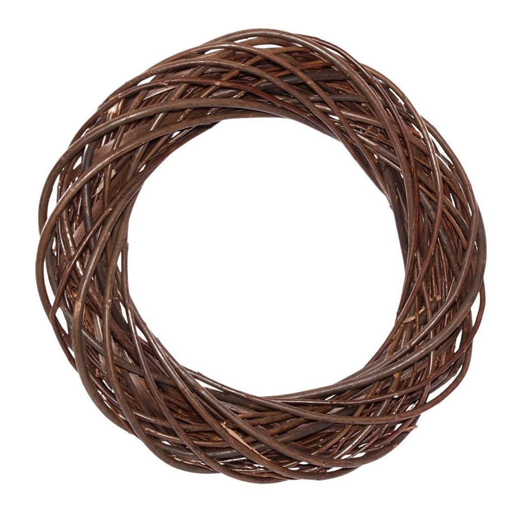 Corona decorativa in vimini naturale, Ø35H6,5 cm (kit da 3)