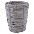 Portavaso rotondo in vimini grigio, Ø26H30 cm