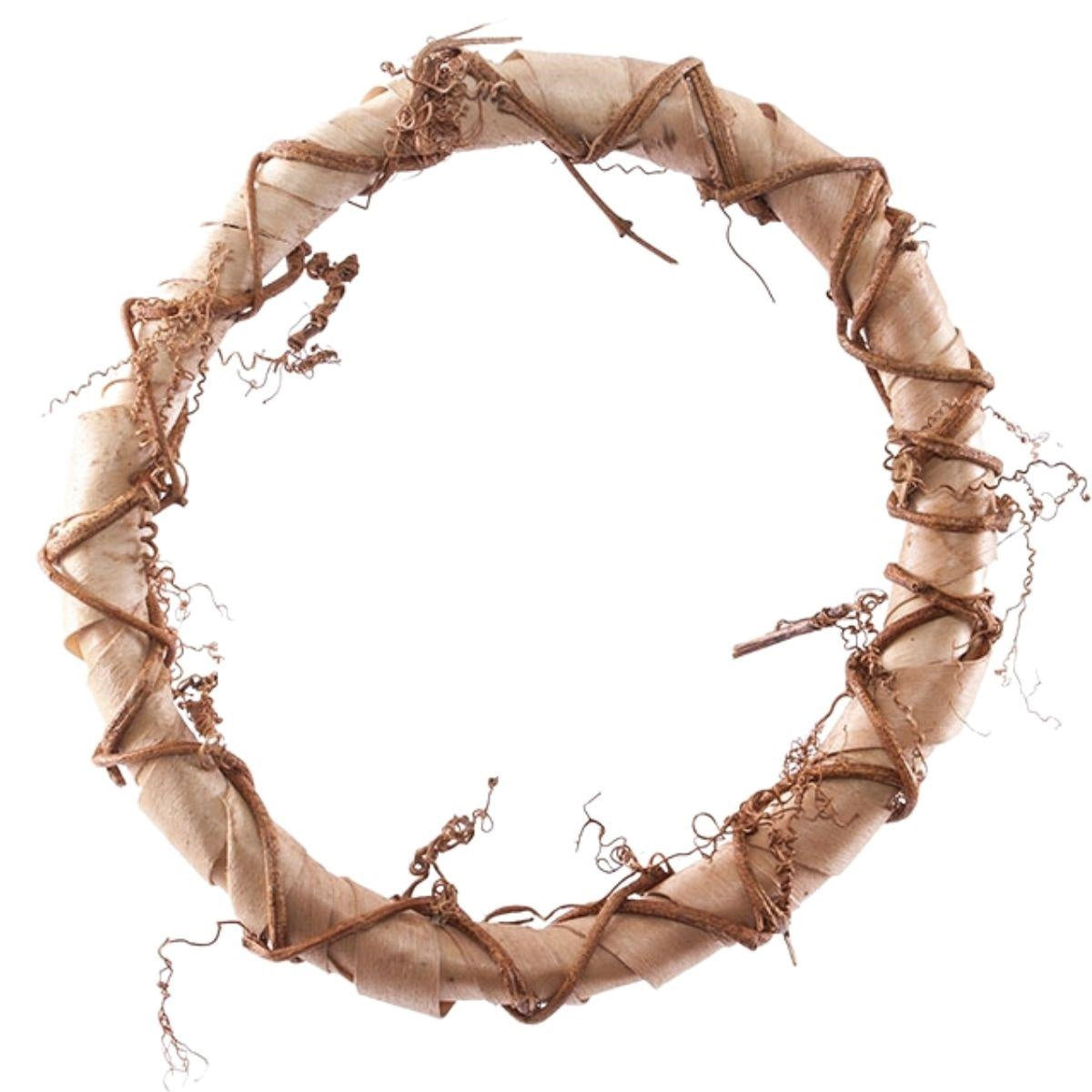 Corona decorativa in legno di pioppo, Ø22 cm (kit da 10)