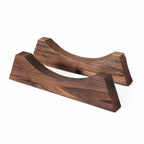 Portavaso a mezzabotte in legno grezzo, set di 3, 40x25x16 cm