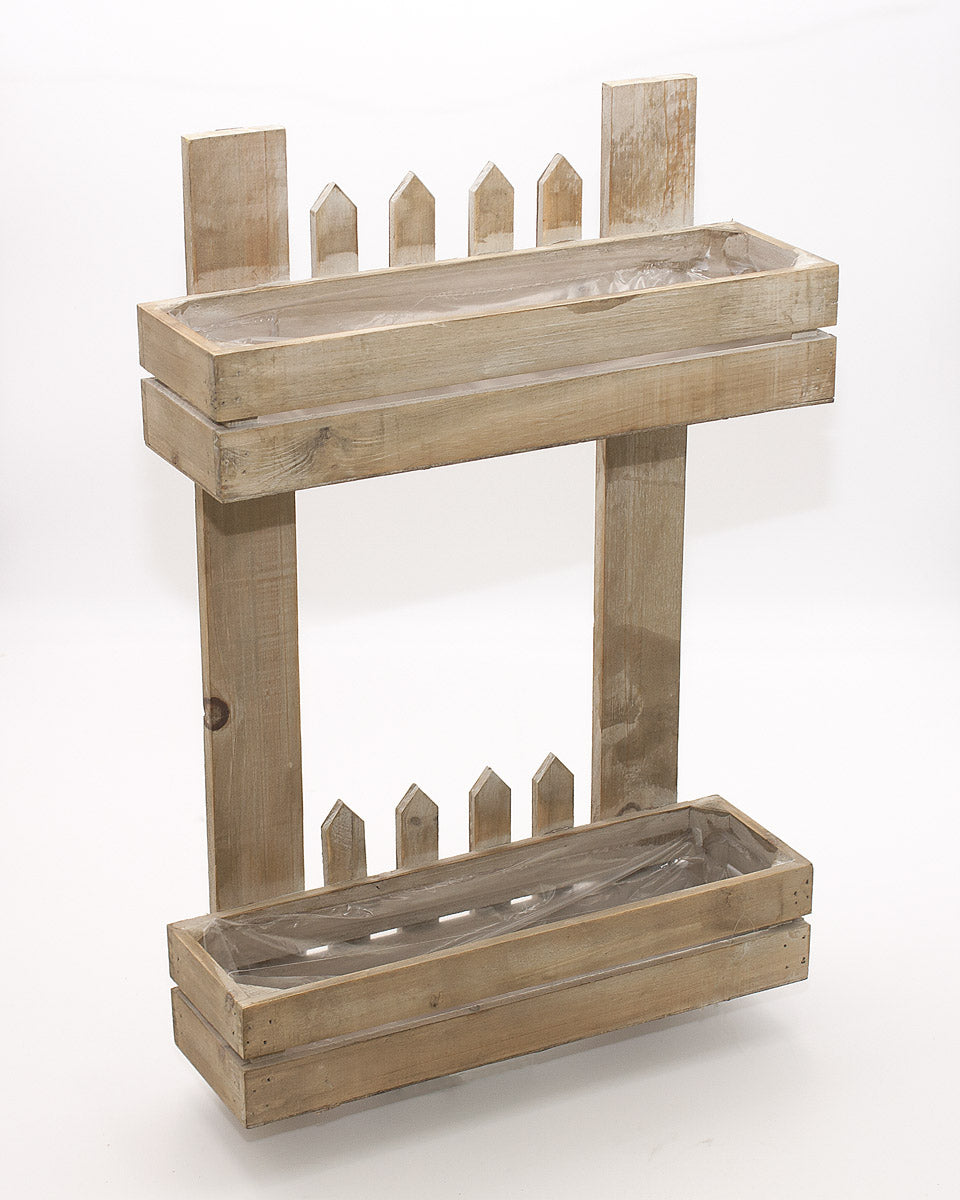 Vaso portavaso in legno da parete, 36X11,5H55 cm
