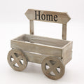 Vaso portafiori in legno, 24,5x12H23 cm (kit da 3)
