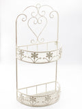 Mensola in metallo bianco, 32x18x65 cm