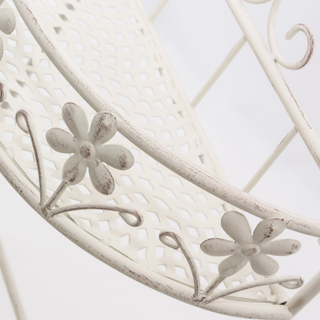 Mensola in metallo bianco, 32x18x65 cm
