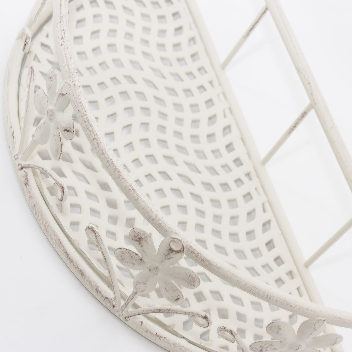 Mensola in metallo bianco, 32x18x65 cm