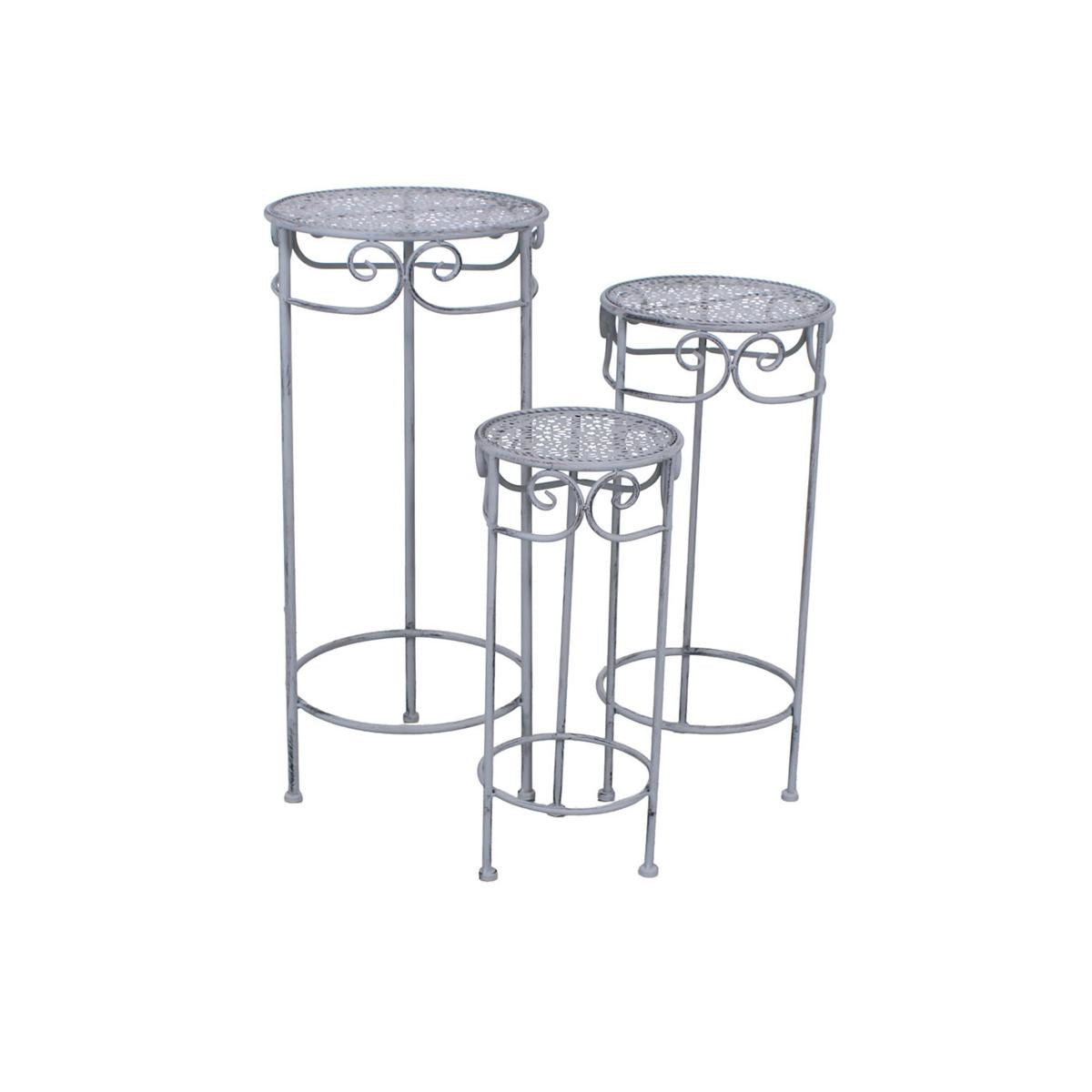 Portavaso metallo grigio anticato, Ø32x70 cm