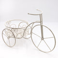 Portavaso a forma di bicicletta in metallo avorio, 55x25H36 cm