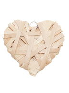 Decorazione cuore intrecciato H10 in confezione da 6 (kit da 5)