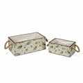 Cassetta in abete con alberi e manici in corda, set di 2 (kit da 3)