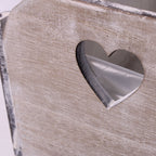 Cassetta bianca in legno di abete, set di 3, 32x16H12/14 cm