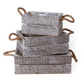 Cassetta in legno di abete Fiocchi, 30x21x10 cm, set di 3