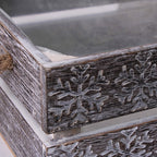 Cassetta in legno di abete Fiocchi, 30x21x10 cm, set di 3