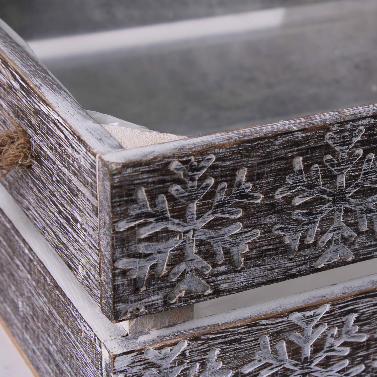 Cassetta in legno di abete Fiocchi, 30x21x10 cm, set di 3