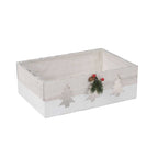 Cassette natalizie bianche, set da 4, 35x24H12 cm