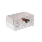 Cassette natalizie bianche, set da 4, 35x24H12 cm
