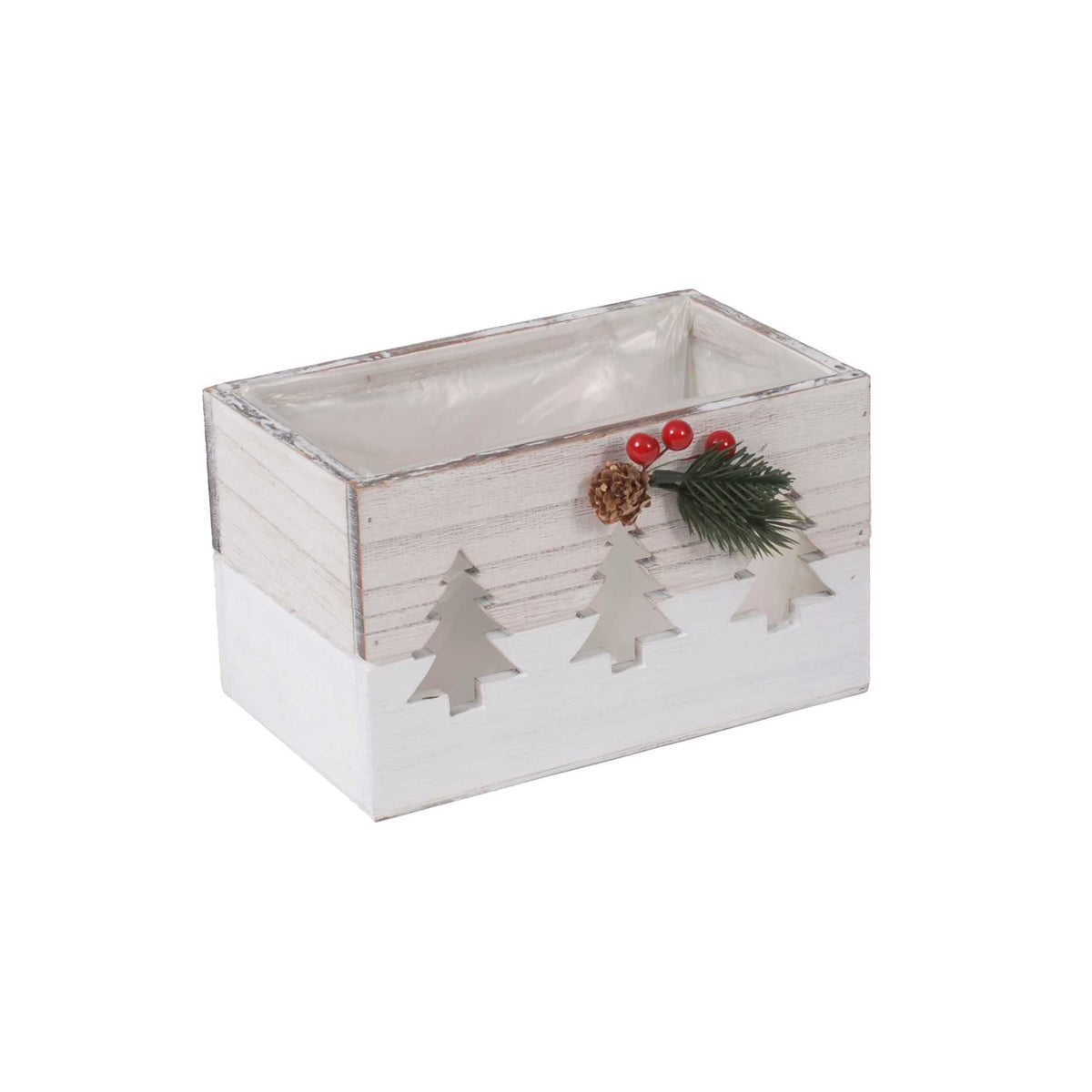 Cassette natalizie bianche, set da 4, 35x24H12 cm