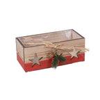 Cassette natalizie rosse, set di 3, 35x20x10 cm