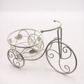 Portavaso bicicletta in metallo bianco, 40x19x26 cm